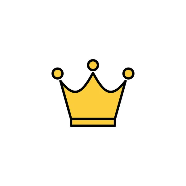 Crown Icon Vector Web Mobile App Crown Sign Symbol — Stok Vektör
