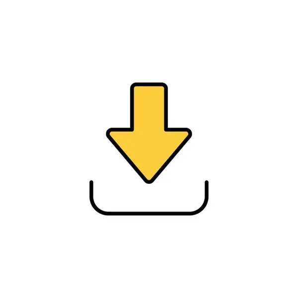 Download Icon Vector Web Mobile App Download Sign Symbol — Image vectorielle