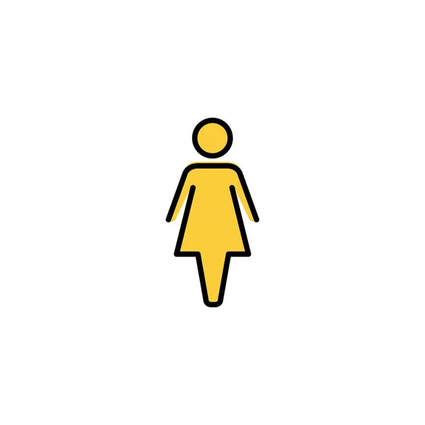 Female Icon Vector Web Mobile App Woman Sign Symbol —  Vetores de Stock