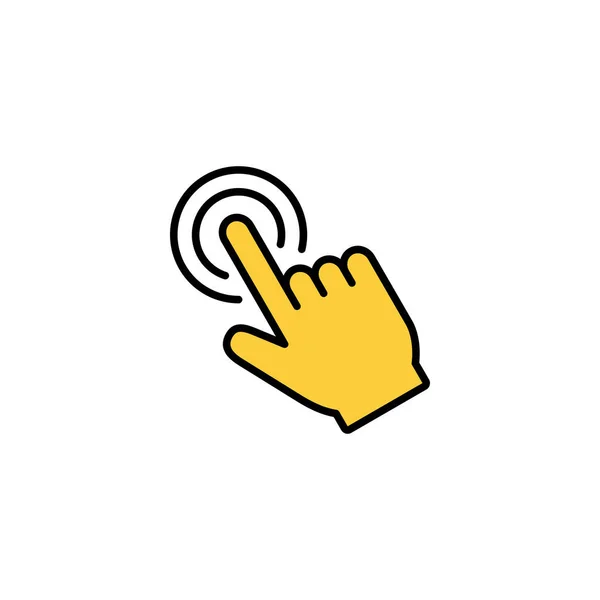 Hand Click Icon Vector Web Mobile App Pointer Sign Symbol — 스톡 벡터