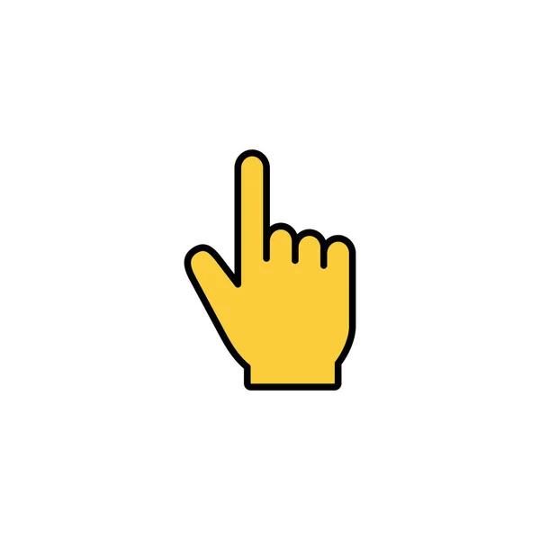Hand Cursor Icon Vector Web Mobile App Cursor Sign Symbol — Stok Vektör