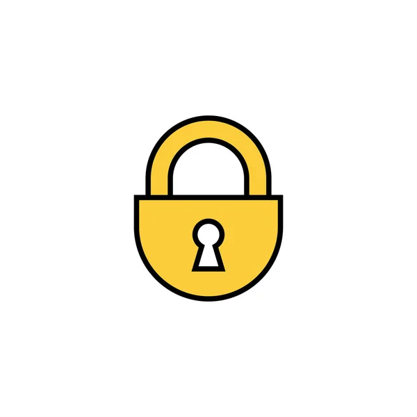 锁定网络应用和移动应用的图标向量 帕德洛克标志和符号 加密图标 安全标志 — 图库矢量图片