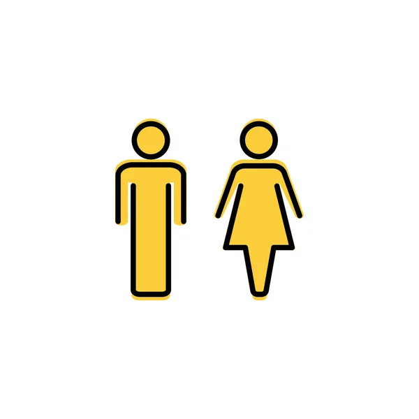 ウェブとモバイルアプリ用の男性と女性のアイコンベクトル 男性と女性のサインとシンボルです 女の子と男の子 — ストックベクタ