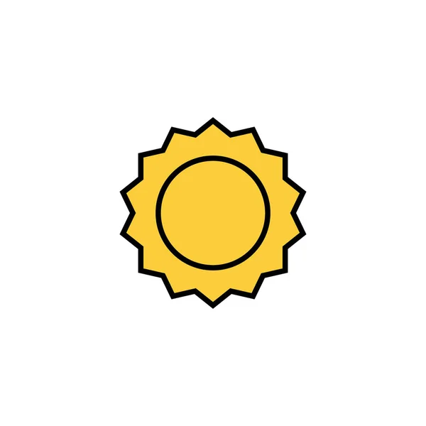 Vector Icono Sol Para Web Aplicación Móvil Signo Símbolo Brillo — Archivo Imágenes Vectoriales