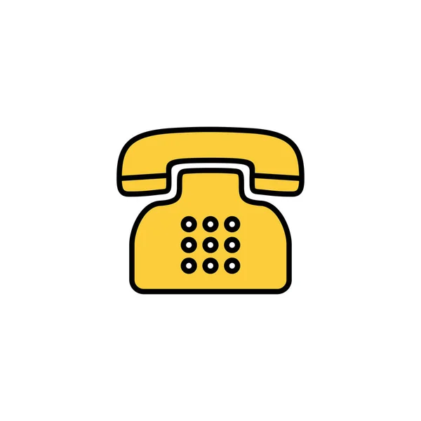 Telefonní Ikona Vektor Pro Webové Mobilní Aplikace Telefonní Značka Symbol — Stockový vektor