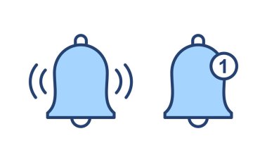 Çan simgesi vektörü. Web sitesi tasarımı için uyarı işareti ve sembol