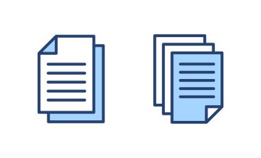 Belge simgesi vektörü. Kağıt ve sembol. Dosya Simgesi