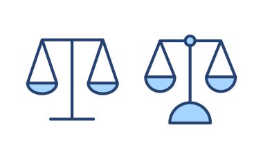 Simge vektörünü ölçeklendirir. Kanun ölçekli ikon. Adalet işareti ve sembol