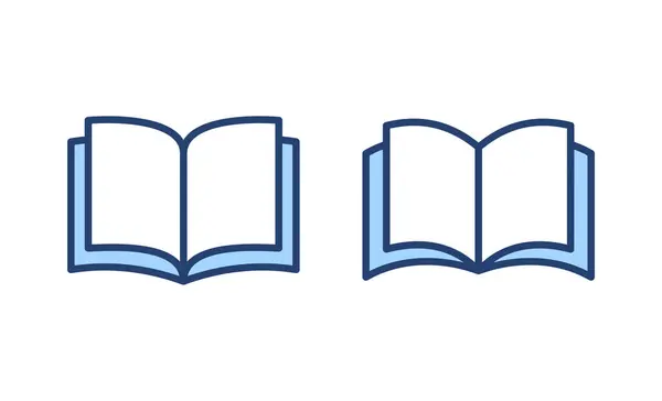 Icône Livre Vecteur Signe Symbole Livre Ouvert Icône Ebook — Image vectorielle