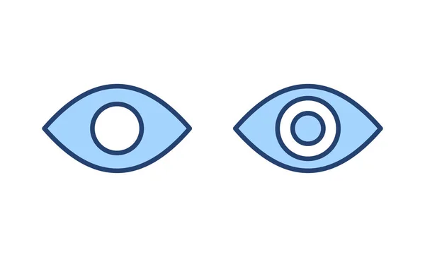 Vetor Ícone Ocular Sinal Olho Símbolo Olhar Ícone Visão — Vetor de Stock