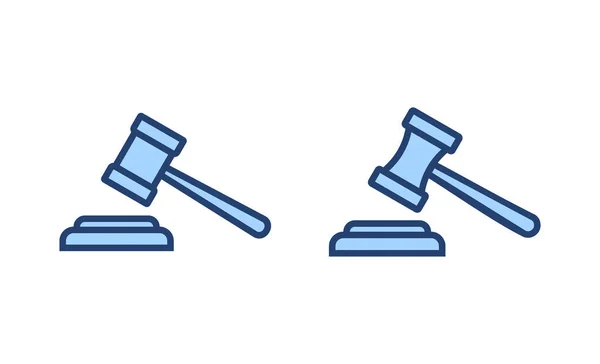 Gavel图标向量 判断Gavel标志和符号 法律图标 拍卖锤 — 图库矢量图片