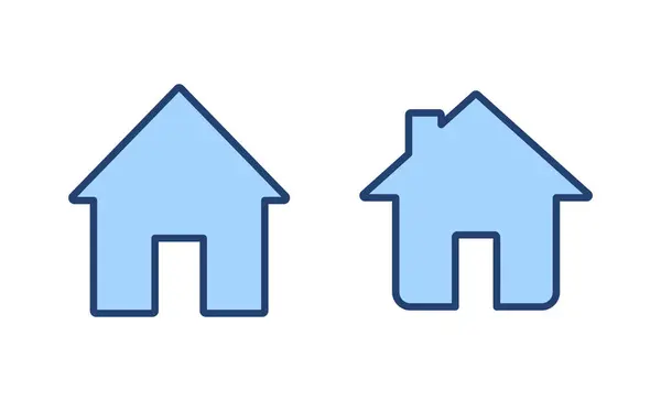 Haussymbolvektor Hausschild Und Symbol — Stockvektor