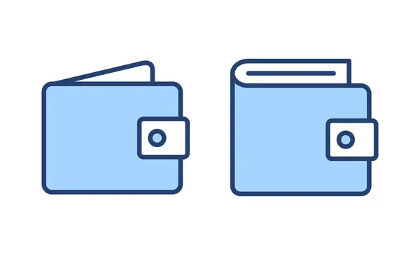 Wallet Icon Vektor Portemonnaie Zeichen Und Symbol — Stockvektor