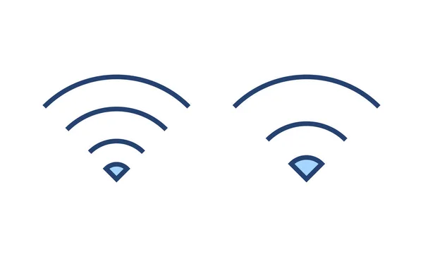 Vecteur Icône Wifi Signal Signe Symbole Icône Sans Fil — Image vectorielle
