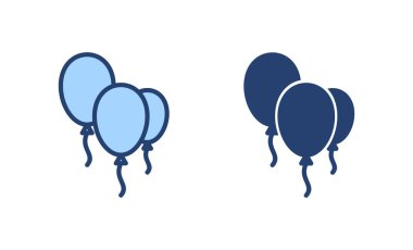 Balon simgesi vektörü. Parti balonu işareti ve sembolü