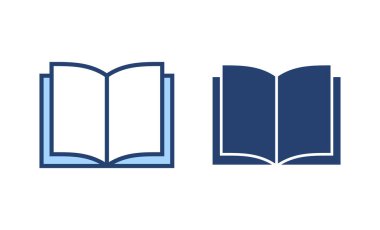 Kitap ikonu vektörü. Açık kitap işareti ve sembol. Kitap simgesi