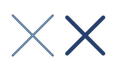 Simge vektörünü kapat. İşareti ve sembolü sil. çapraz işaret