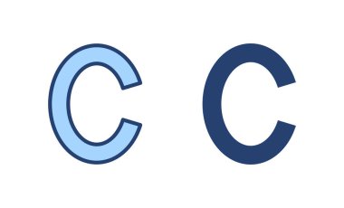 Telif hakkı simgesi vektörü. telif hakkı işareti ve sembol