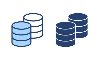 Veritabanı simge vektörü. veritabanı işareti ve sembolü