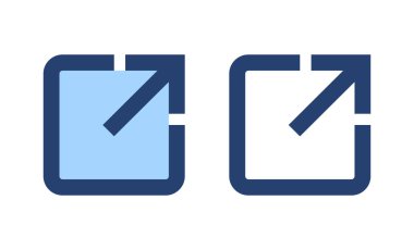 Dış bağlantı simgesi vektörü. bağlantı işareti ve sembol. hiper bağlantı sembolü