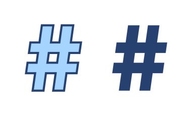 Etiket simgesi vektörü. hashtag işareti ve sembol
