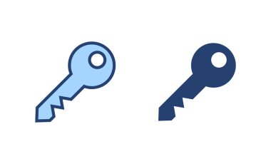 Anahtar simge vektörü. Anahtar işareti ve sembol.