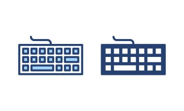 Klavye simgesi vektörü. Klavye işareti ve simgesi