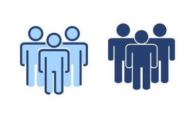 İnsanlar ikon vektörü. İmza ve sembol. Kullanıcı Simgesi vektörü