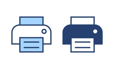 Simge vektörünü yazdır. yazıcı işareti ve sembol