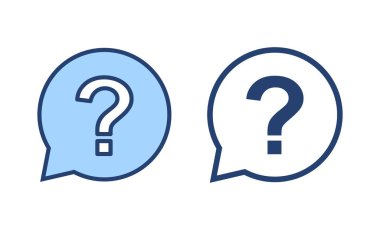 Soru simgesi vektörü. soru işareti ve sembol