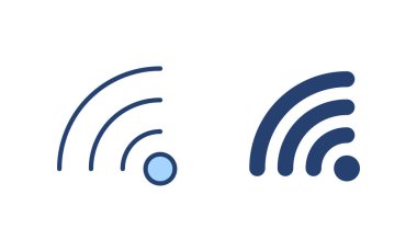 Wifi simge vektörü. İşaret işareti ve sembol. Kablosuz simge