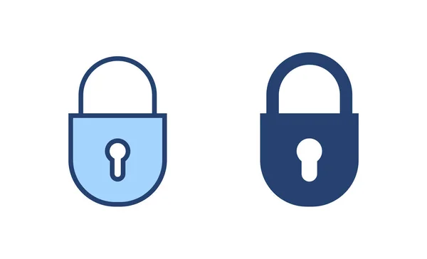 Zamknout Vektor Ikon Značka Symbol Zámku Ikona Šifrování Symbol Zabezpečení — Stockový vektor