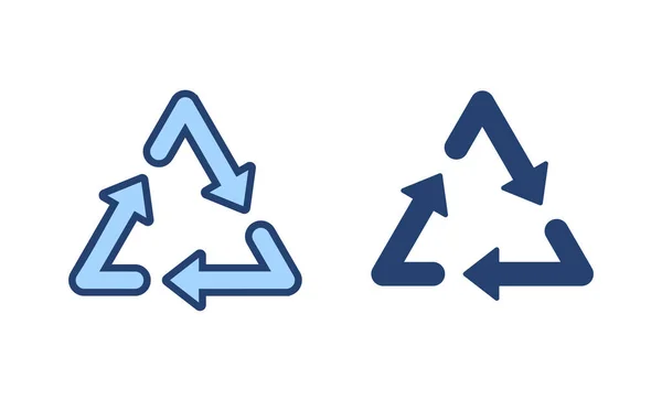 Recykling Wektora Ikony Znak Symbol Recyklingu — Wektor stockowy