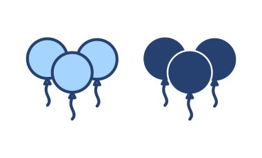 Balon simgesi vektörü. Parti balonu işareti ve sembolü