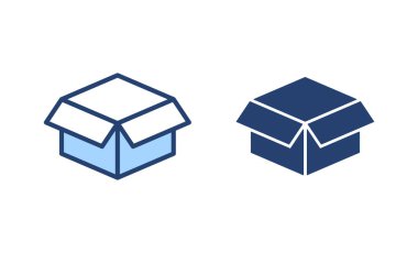 Kutu simgesi vektörü. kutu işareti ve sembol, paket, paket