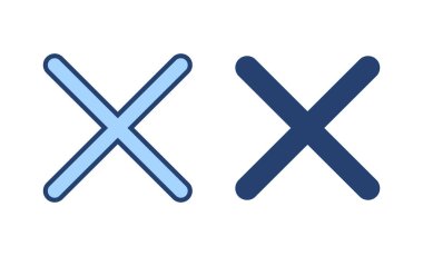 Simge vektörünü kapat. İşareti ve sembolü sil. çapraz işaret