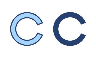 Telif hakkı simgesi vektörü. telif hakkı işareti ve sembol