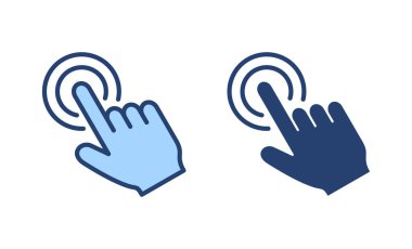 Simge vektörüne elle tıkla. İşaret ve sembol. el imleç simgesi