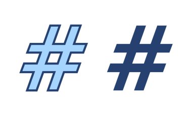 Etiket simgesi vektörü. hashtag işareti ve sembol