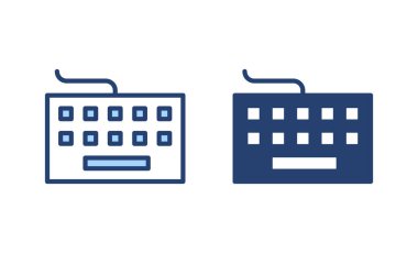 Klavye simgesi vektörü. Klavye işareti ve simgesi