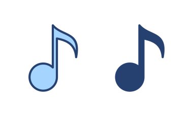 Müzik ikonu vektörü. nota işareti ve sembol