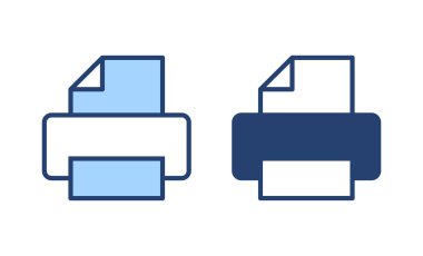 Simge vektörünü yazdır. yazıcı işareti ve sembol