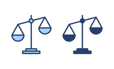 Simge vektörünü ölçeklendirir. Kanun ölçekli ikon. Adalet işareti ve sembol