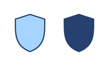 Kalkan simgesi vektörü. Koruma ikonu. Güvenlik işareti ve sembol