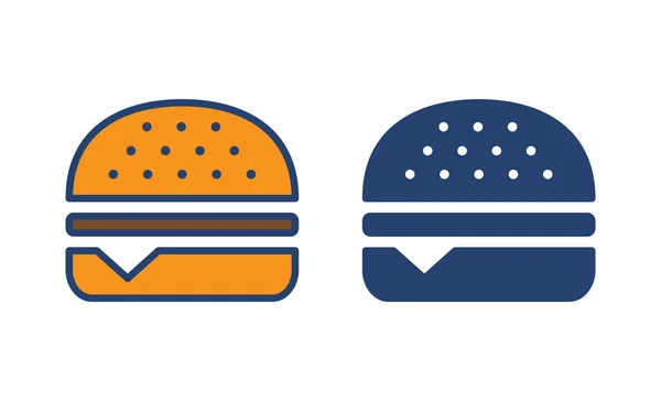 Burger Icon Vector Burger Sign Symbol Hamburger — Stock Vector