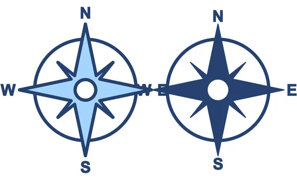 Wektor Ikony Kompasu Znak Ikony Kompasu Strzałki Symbol — Wektor stockowy