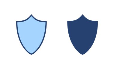 Kalkan simgesi vektörü. Koruma ikonu. Güvenlik işareti ve sembol
