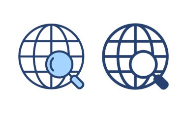 Web simgesi vektörü. Web tabelalarına ve sembollere git. Web tıklama simgesi. Genel arama simgesi