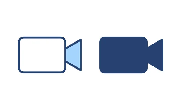 Video Icon Vektor Videokamera Zeichen Und Symbol Filmschild Kino — Stockvektor