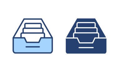 Dizin simgesi vektörünü arşivle. Belge vektör simgesi. Depolama simgesini arşivle.